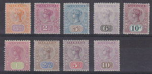 Tasmania Australian States SG 216/24 Tablet Set to 10/- MH, 10/- MUH