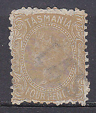 Tasmania Australian States SG 153 4d buff Sideface Mint