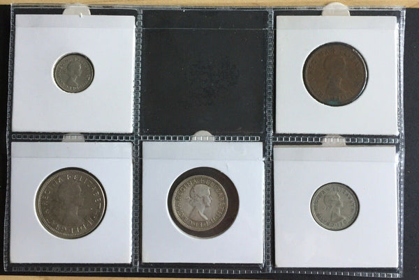 Australia 1954 Pre Decimal 5 Coin Set IDEAL BIRTHDAY GIFT
