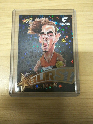 Select 2018 Black Starburst Zac Williams Giants No. 268/600