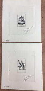 France 1960 Red Cross Fund Set. 1st Stage Artist Signed Die Proof SG1507/8