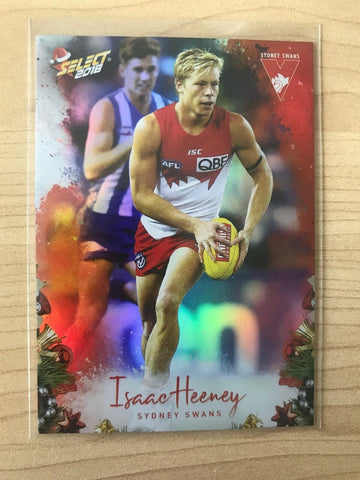 AFL 2018 Select Christmas Holofoil Card X183 - Sydney Swans, Isaac Heeney