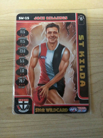 2018 Teamcoach Star Wildcard Jack Billings St Kilda Saints