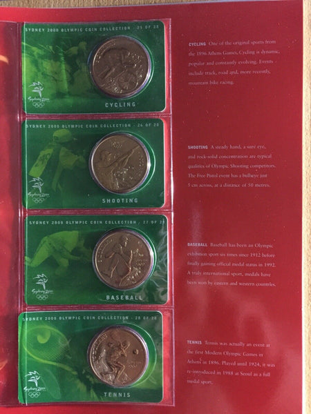 Australia 2000 Royal Australian Mint $5 Sydney Olympic Games Set of 28