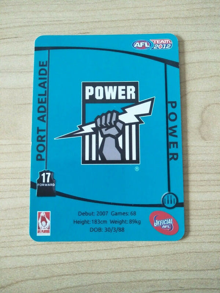 2012 AFL Teamcoach Prize Card Robbie Gray Port Adelaide