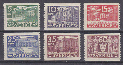 Sweden SG 182-7 Michel 221-6  First Swedish Parliament  MUH