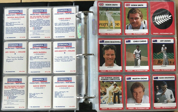 Stimorol 90-91 Aus, Eng And NZ Cricket Cards Ashes And World Series Complete Set