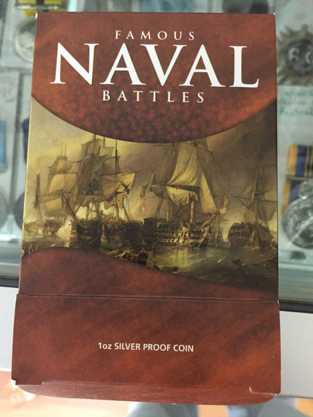 2010 Cook Island Naval Battles $1 1 Ounce Silver Proof Coin