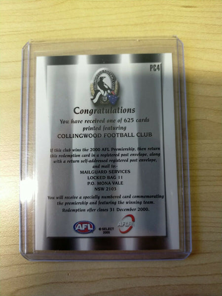 2000 Select Y2K Premiership Predictor Collingwood PC4