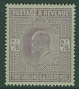 GB Great Britain SG 260 2s 6d KEVII MLH.