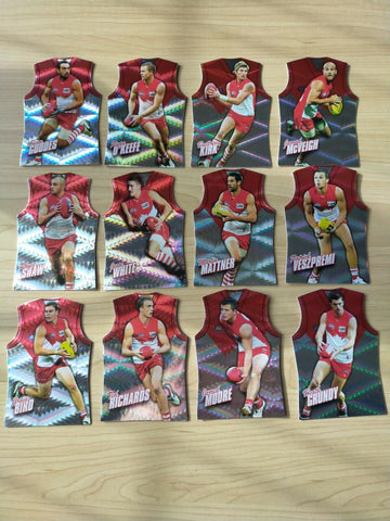 2010 Select Champions Jersey Die Cut Sydney Team Set Of 12 Cards