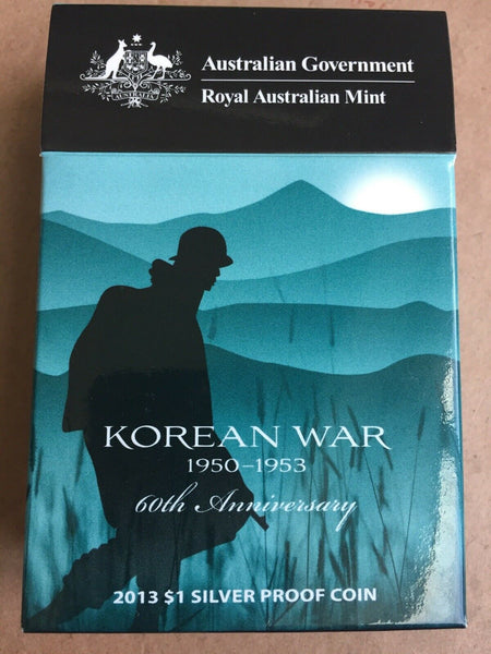 Australia 2013 Royal Australian Mint $1 Korean War Silver Proof Coin