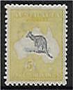 Australia SG 42 5/- grey & yellow Kangaroo 3rd Watermark Superb MLH animal map