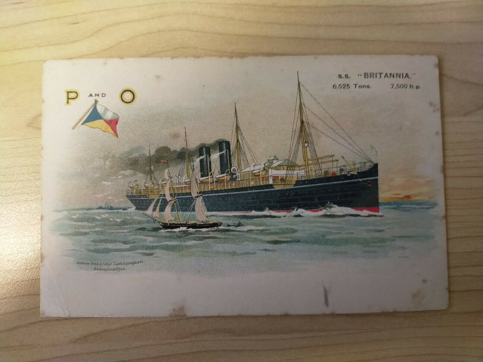 Australia circa 1910  P&O ship S.S. Britannia Mint Postcard