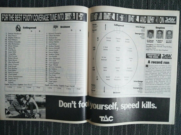 Lot Of 1996 AFL Football Records Collingwood Games x 21
