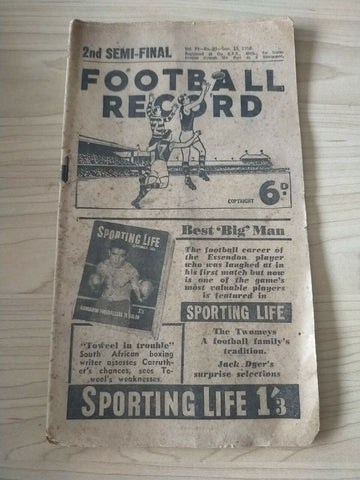 VFL 1952 September 13 Football Record 2nd Semi Final Geelong v Collingwood