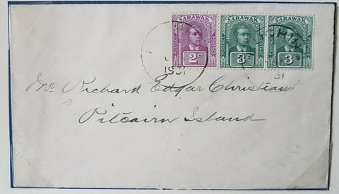 Sarawak - Pitcairn 1931. The most exotic origin-destination cover we have seen!