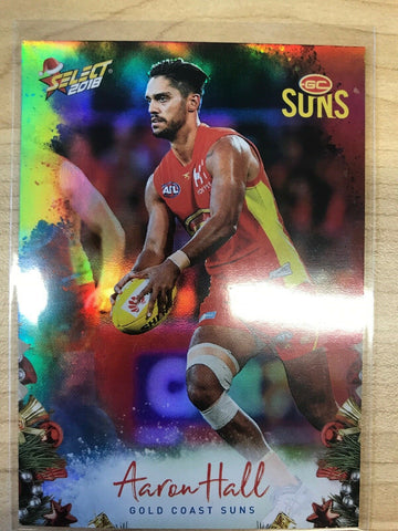 AFL 2018 Select Christmas Holofoil Card X86 - Gold Coast Suns, Aaron Hall