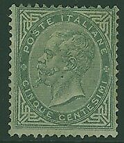 Italy SG 10 1863 5c grey Mint Hinged