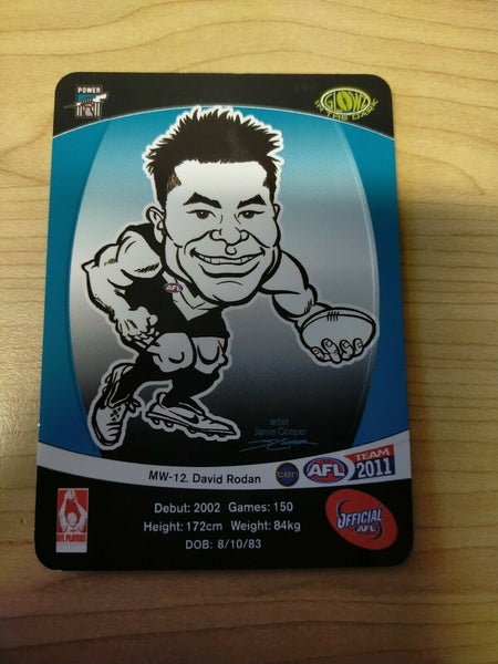 2011 Teamcoach Magic Wildcard Printing Error Card David Rodan Port Adelaide