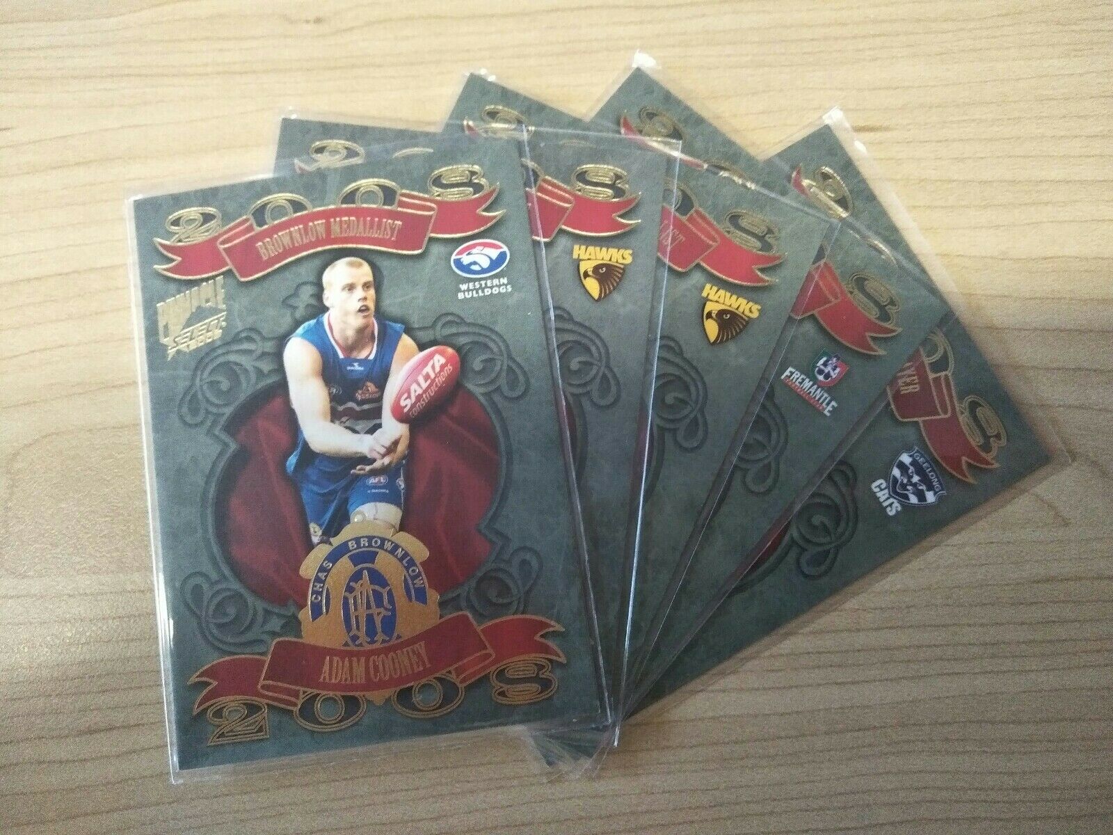 2008  AFL Select Pinnacle Medallists Complete Set Of 5 Cards