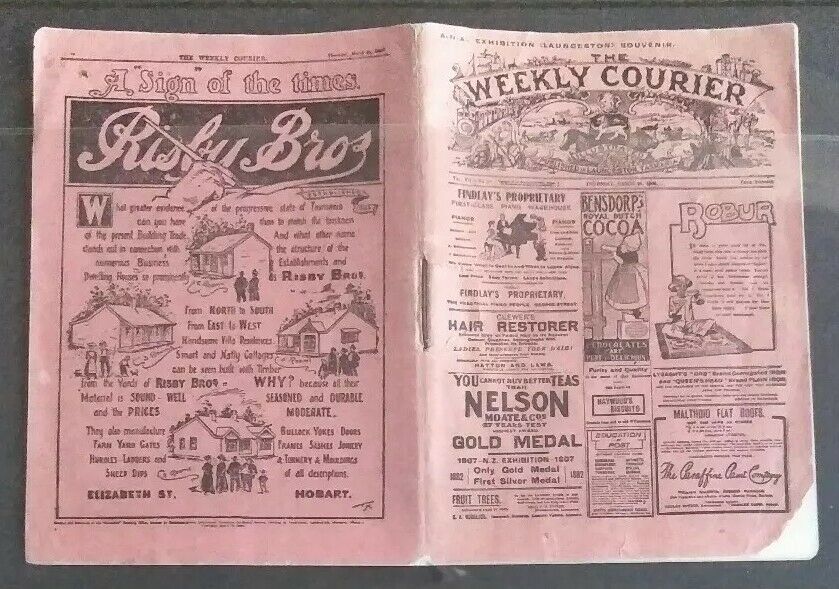 Tasmania The Weekly Courier Mini Newspaper 1907 Launceston Exhibition souvenir