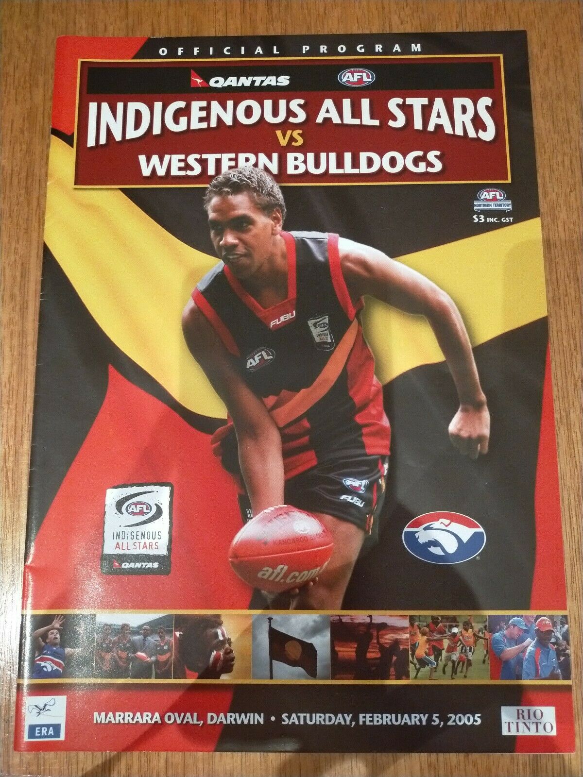 2005 Feb 5 AFL Indigenous All Stars v Western Bulldogs Football Record