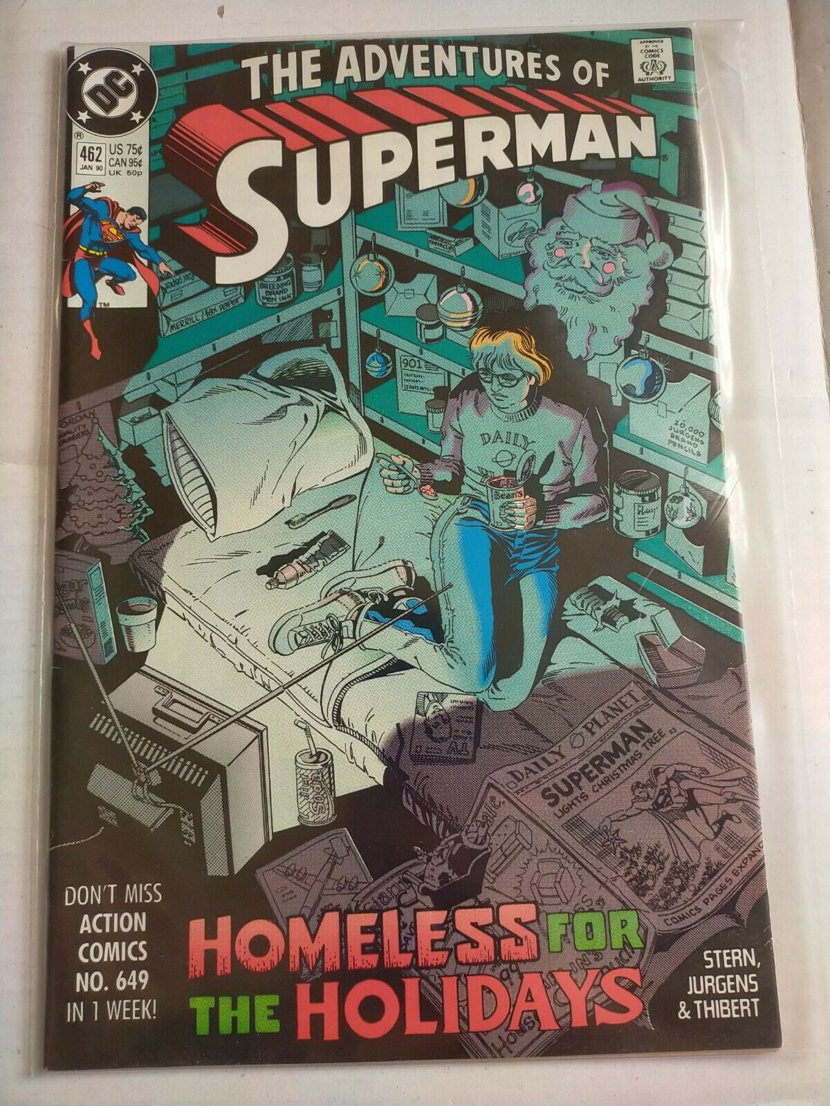 DC 462 January 1990 The Adventures of Superman Comic