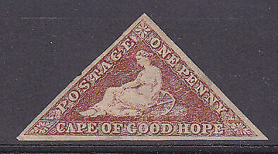Cape of Good Hope South Africa SG 18b 1d Deep brown-red Triangle Mint