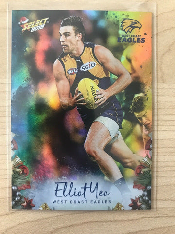 AFL 2018 Select Christmas Holofoil Card X204 - West Coast, Elliot Yeo