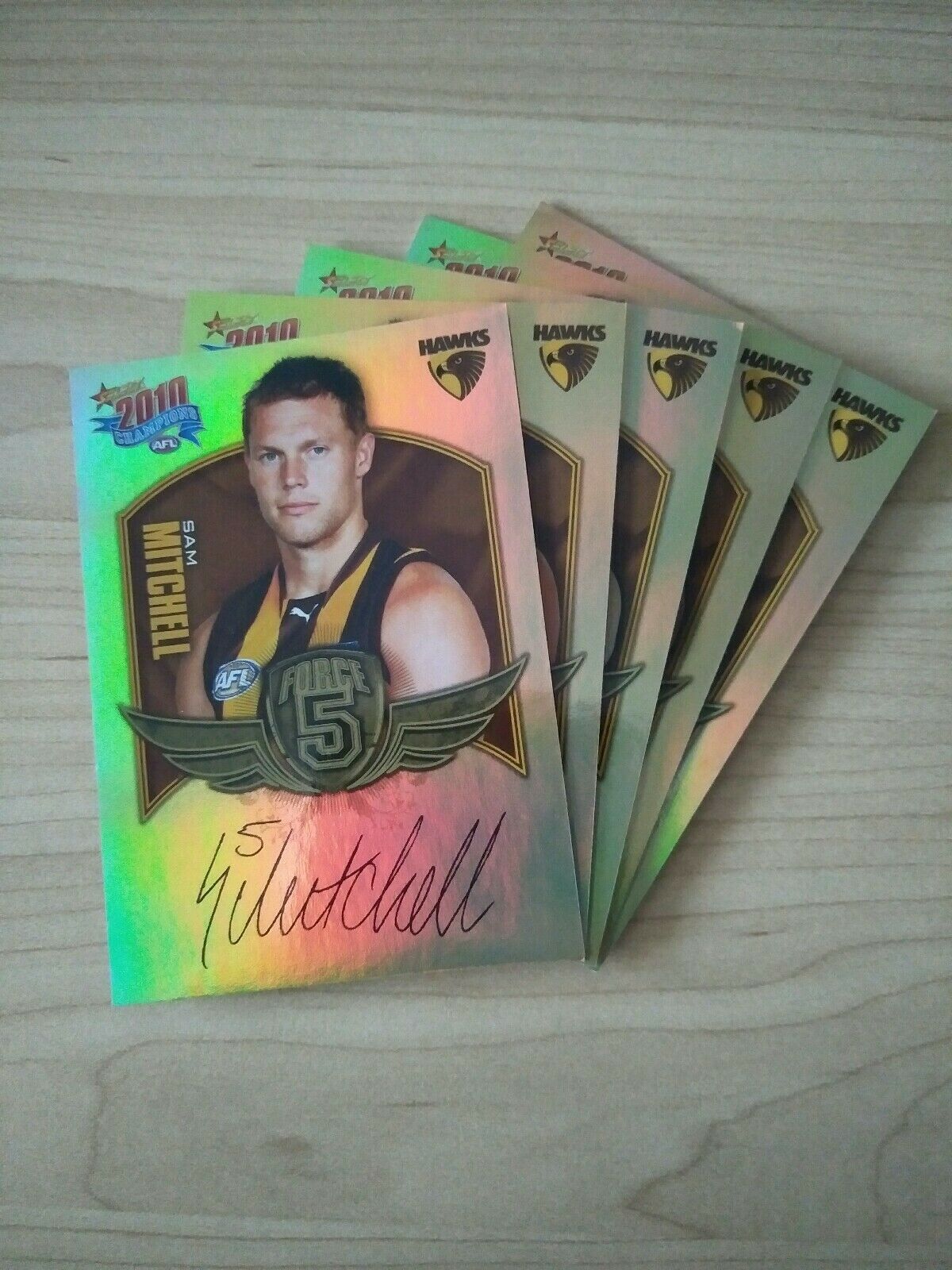 2010 Select Champions Gold Force Signature Team Set Of 5 Cards Hawthorn Hawks
