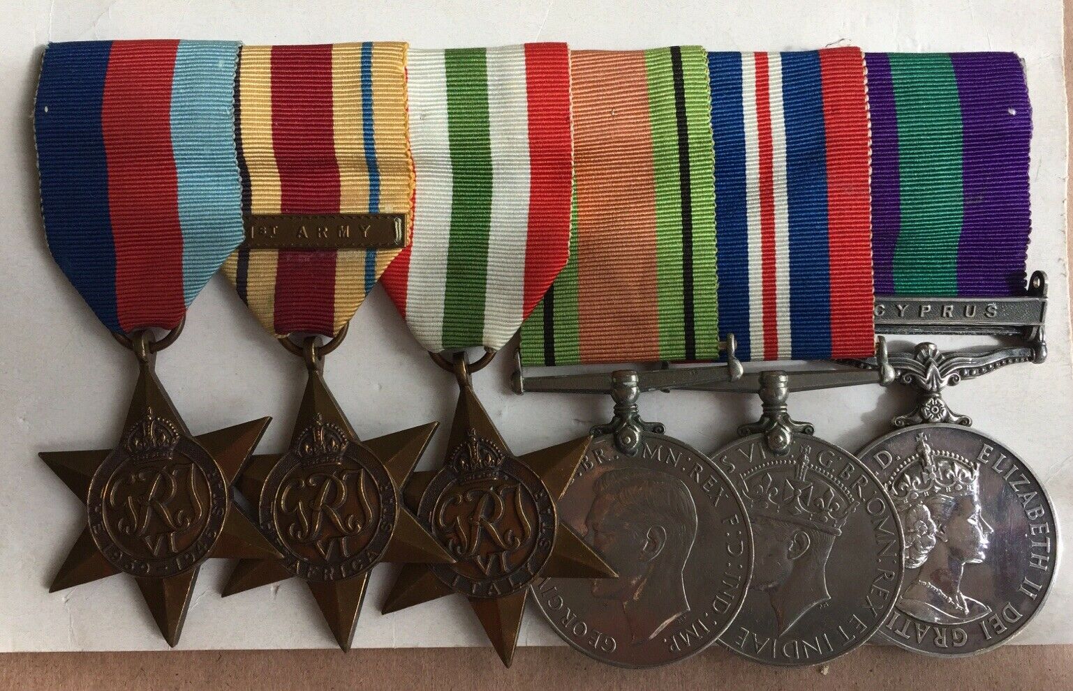 Medals WW11/Cyprus. British Group Of 6 To W. Trevor W.O.CL.1 Royal Artillery .