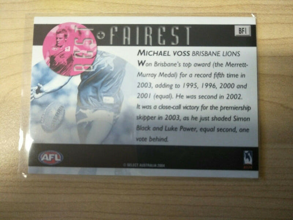 2004 Select Ovation Best & Fairest Michael Voss Brisbane Lions