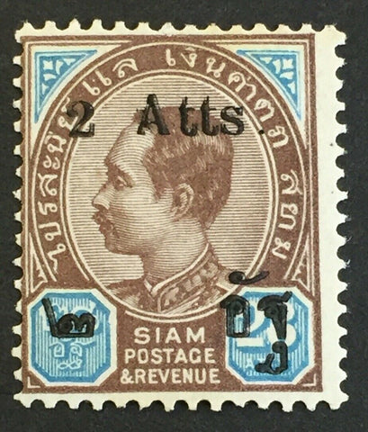 Thailand 1904 Provisional 2 Atts Double Surcharge SG91a Siriwong 93a Mint