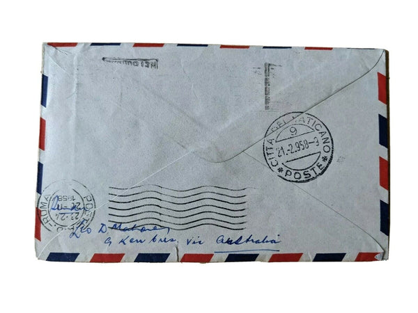 Australia 1956 4x 5½d War Memorial  Commercial Air Mail Melbourne - Vatican