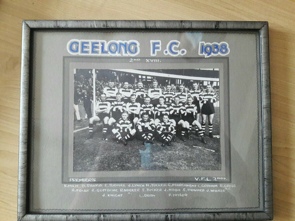 VFL 1938 Geelong Football Club Seconds, framed Team Photo