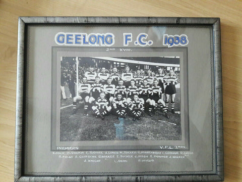 VFL 1938 Geelong Football Club Seconds, framed Team Photo