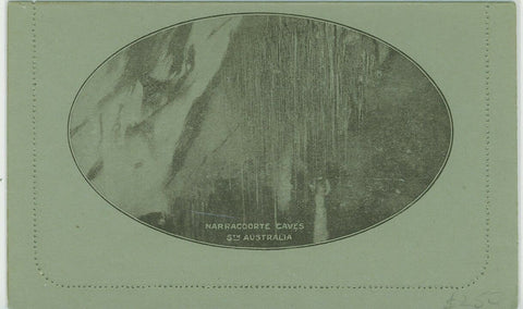 Australia Letter card 1d KGV, off-white inside Narracoorte Caves Mint LC 18-89