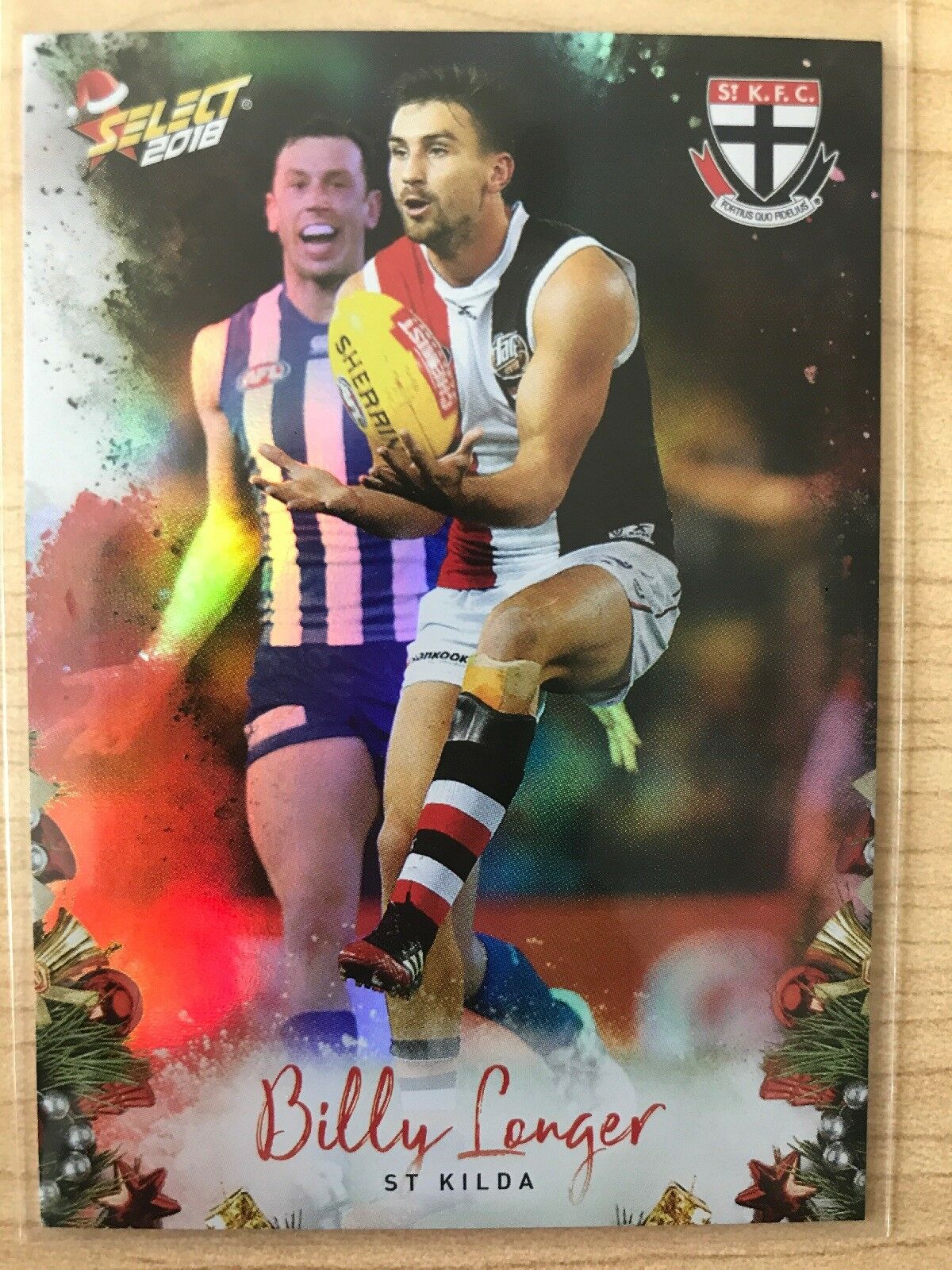 AFL 2018 Select Christmas Holofoil Card X174 - St. Kilda, Billy Longer