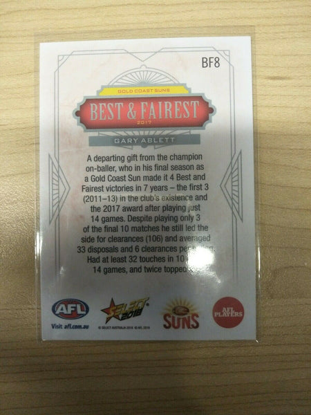 2018 Select  Footy Stars Best & Fairest Gary Ablett Gold Coast
