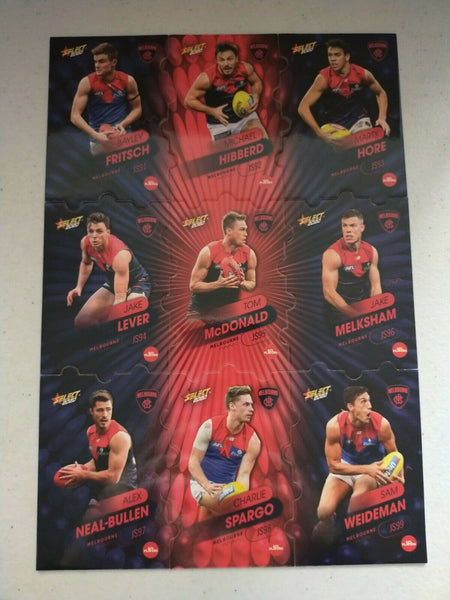 2020 Select Footy Stars Jigsaw Puzzle Melbourne Team Set Of 9 Cards