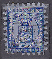 Finland Michel 8C 20p blue on blue Used