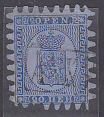 Finland Michel 8C 20p blue on blue Used