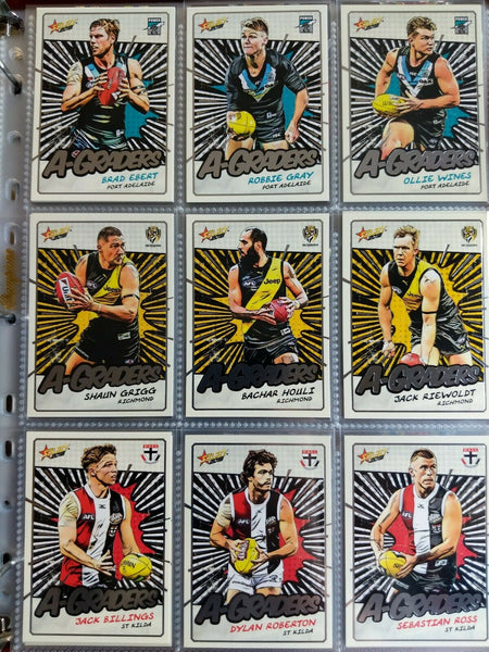 2018 AFL Select Footy Stars A Graders Complete Set