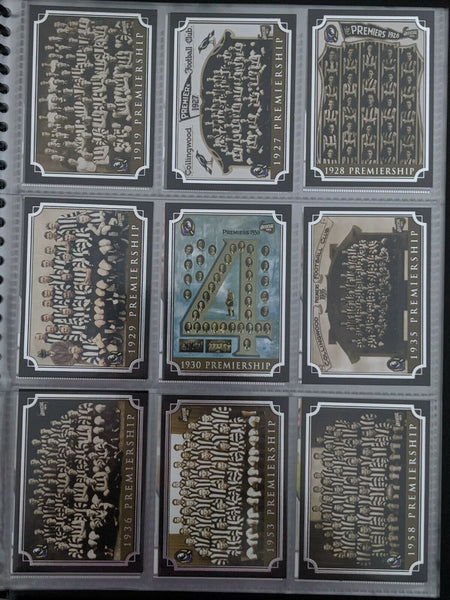 Collingwood AFL Hall Of Fame Card Collection (110)+ 9 Signatures Limited 66/250