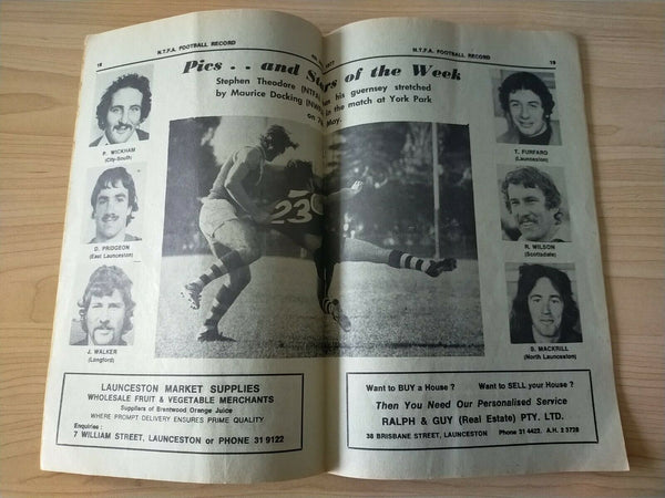 Northern Tasmania Football Association Saturday 4th June 1977 Football Record