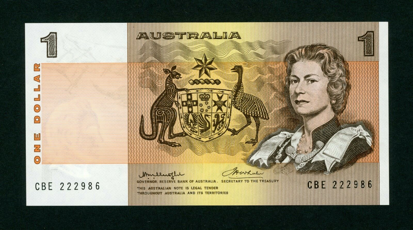 Australia R76a One Dollar $1 Knight/Wheeler Centre Thread Uncirculated