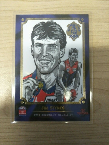 2006 Select 1991 Brownlow Sketch Card Jim Stynes Melbourne Demons