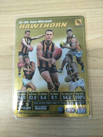 2007 Teamcoach Gold Best And Fairest Sam Mitchell Hawthorn