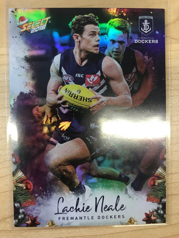 AFL 2018 Select Christmas Holofoil Card X69 - Fremantle, Lachie Neale